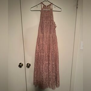 ASOS Lace Pinny Scallop Edge Midi Dress